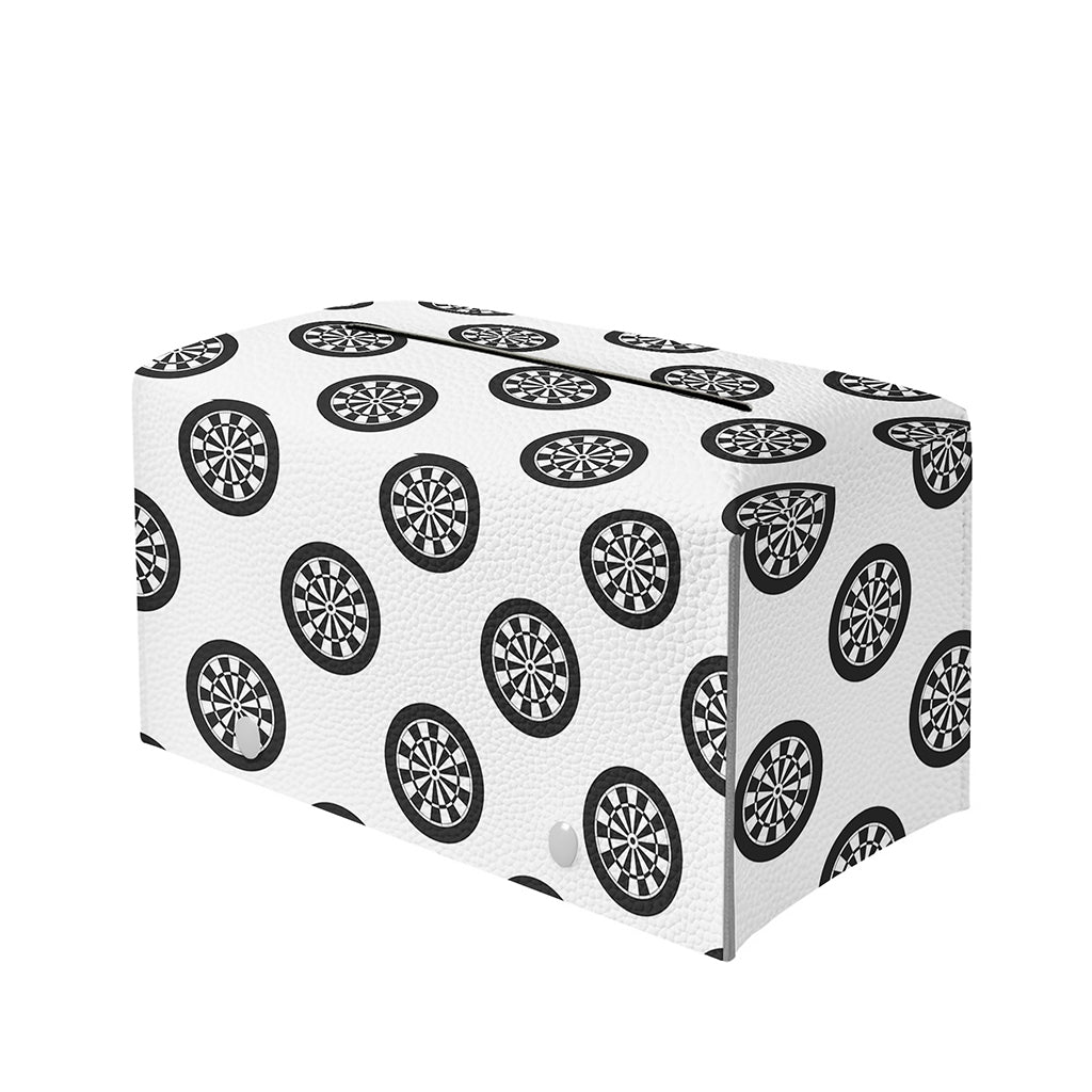 Dartboard Pattern Print Leather Tissue Box Cover