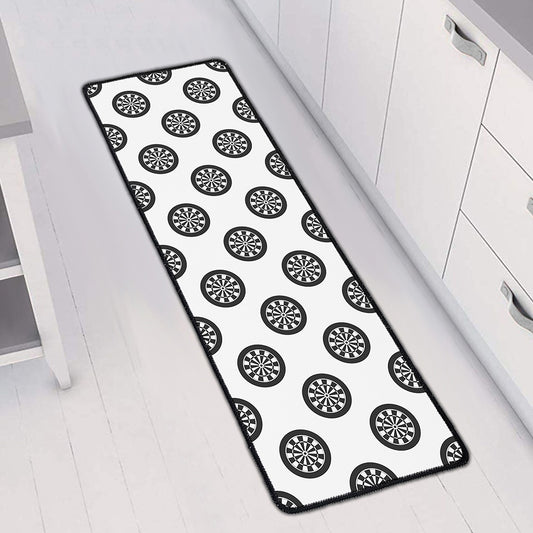 Dartboard Pattern Print Long Kitchen Mat