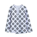 Dartboard Pattern Print Long Sleeve Short Coat