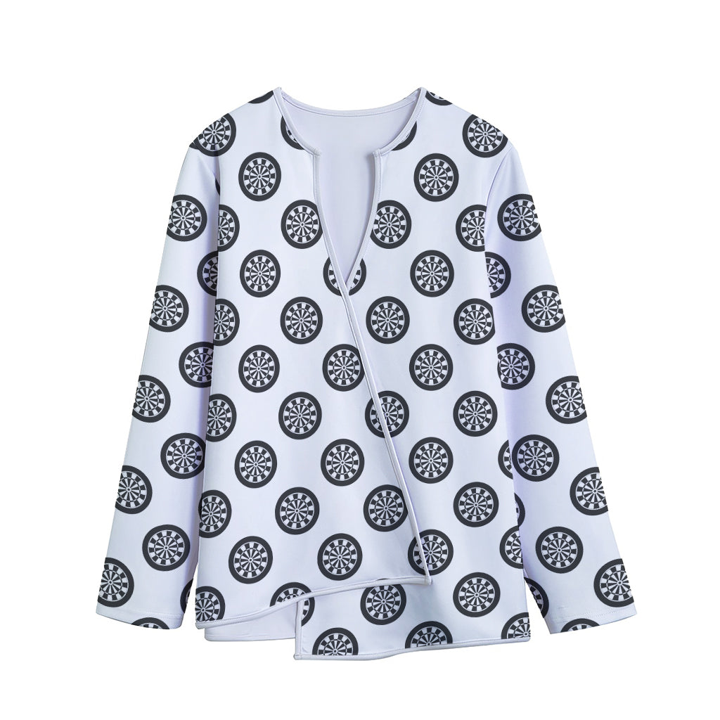 Dartboard Pattern Print Long Sleeve Short Coat