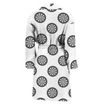 Dartboard Pattern Print Men's Bathrobe