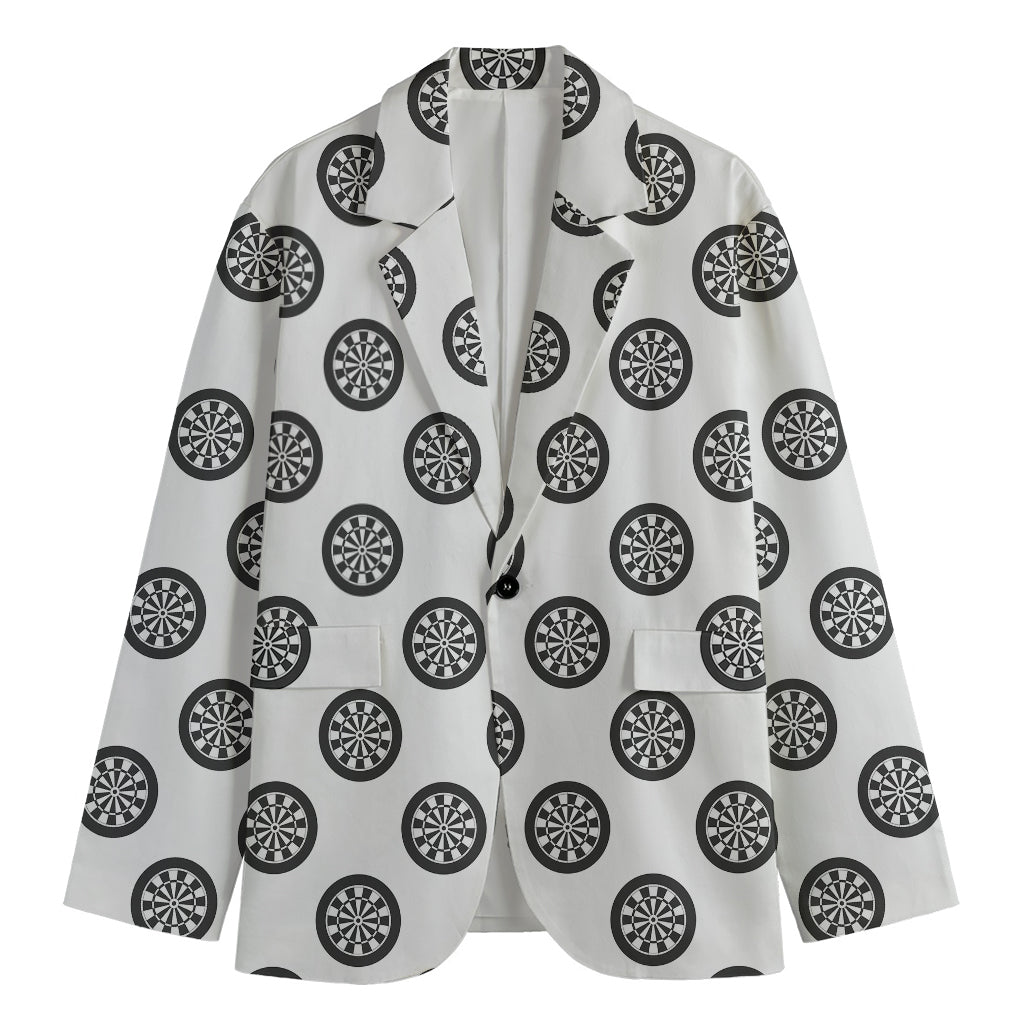 Dartboard Pattern Print Men's Cotton Blazer