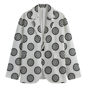 Dartboard Pattern Print Men's Cotton Blazer