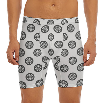 Dartboard Pattern Print Men's Long Boxer Briefs
