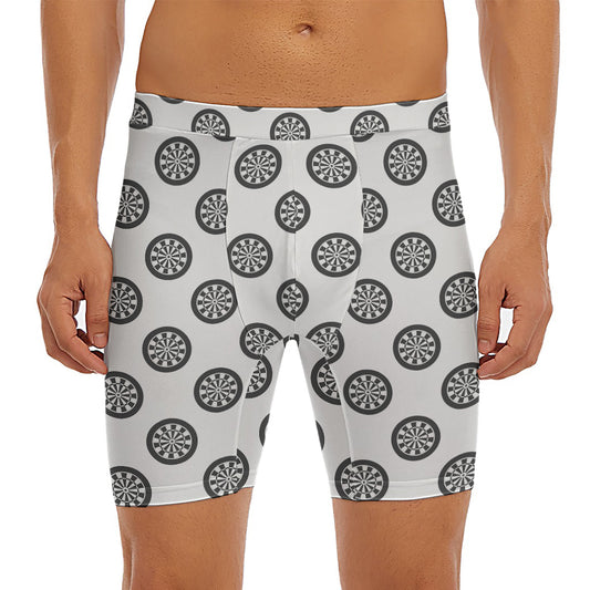 Dartboard Pattern Print Men's Long Boxer Briefs