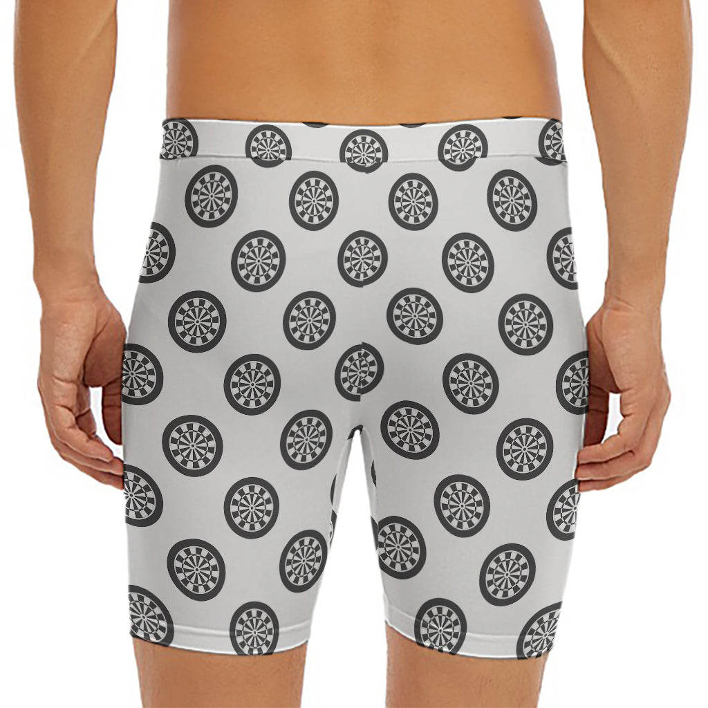 Dartboard Pattern Print Men's Long Boxer Briefs