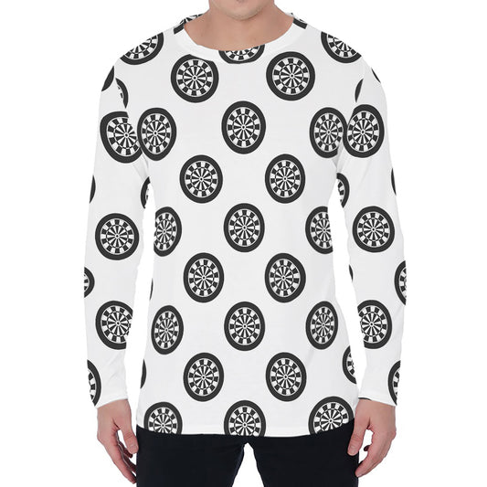 Dartboard Pattern Print Men's Long Sleeve T-Shirt