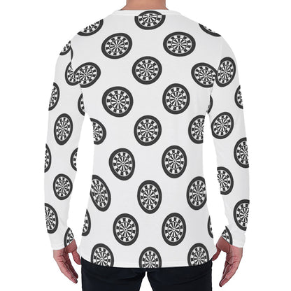 Dartboard Pattern Print Men's Long Sleeve T-Shirt