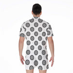 Dartboard Pattern Print Men's Rompers