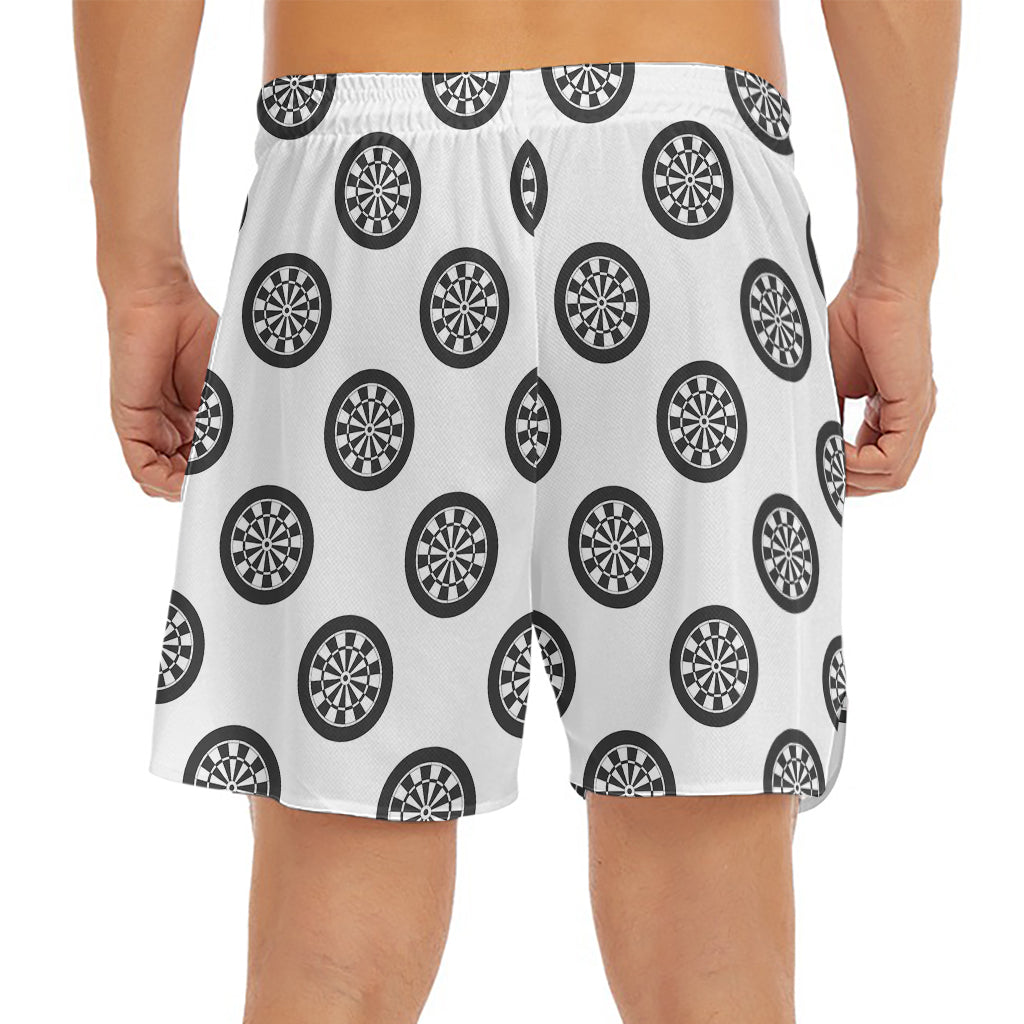 Dartboard Pattern Print Men's Split Running Shorts