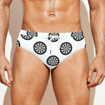 Dartboard Pattern Print Men's Swim Briefs