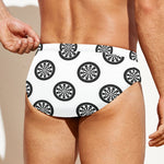 Dartboard Pattern Print Men's Swim Briefs