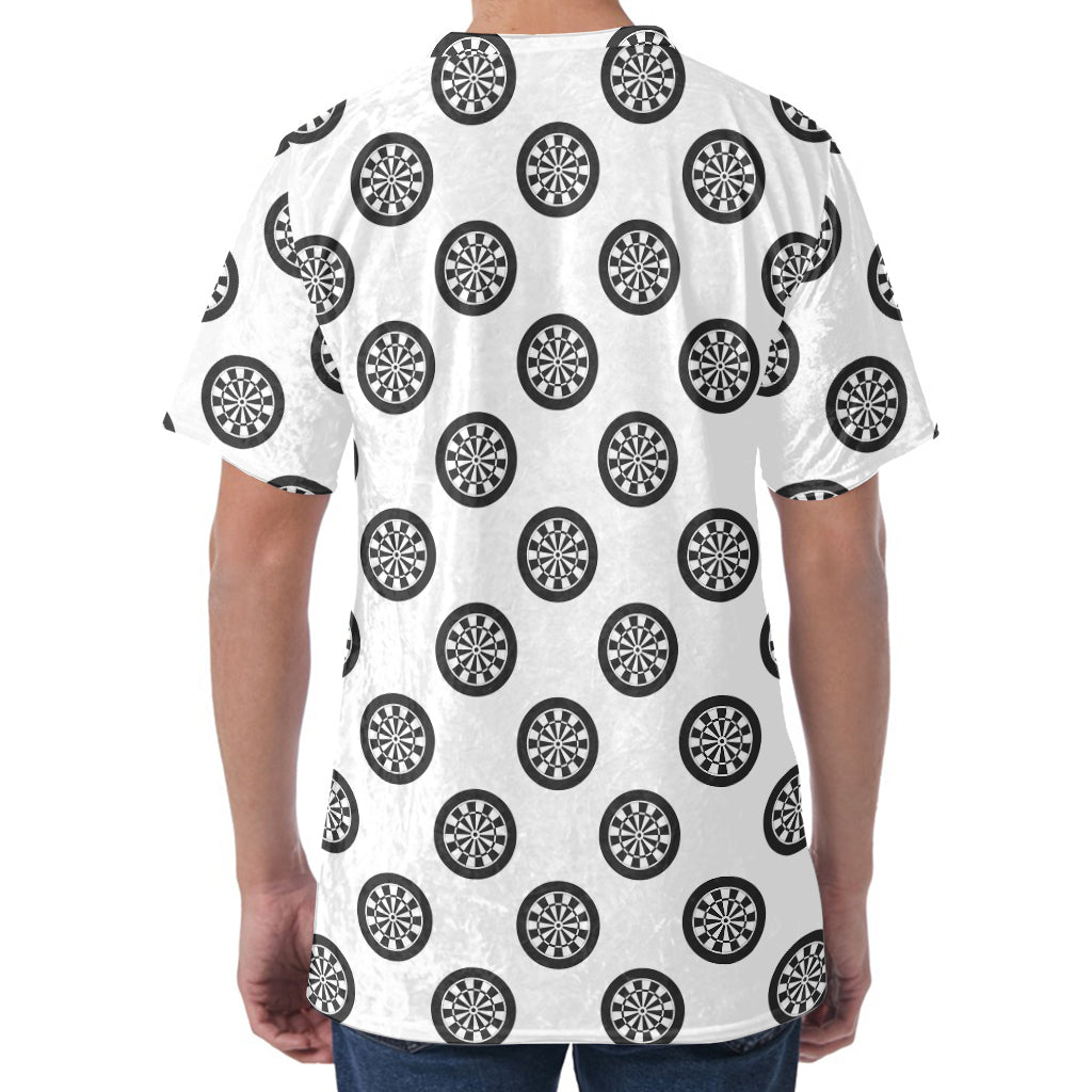 Dartboard Pattern Print Men's Velvet T-Shirt