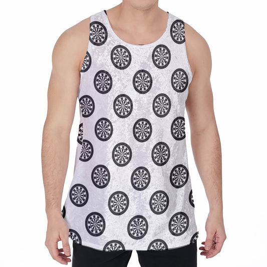 Dartboard Pattern Print Men's Velvet Tank Top