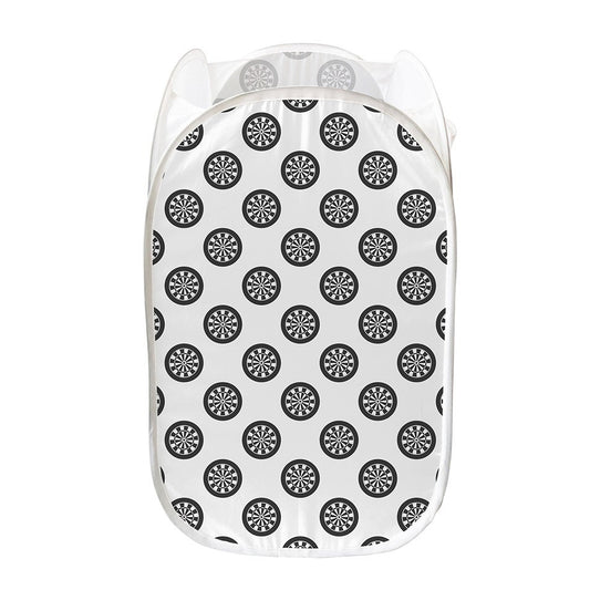 Dartboard Pattern Print Mesh Laundry Hamper