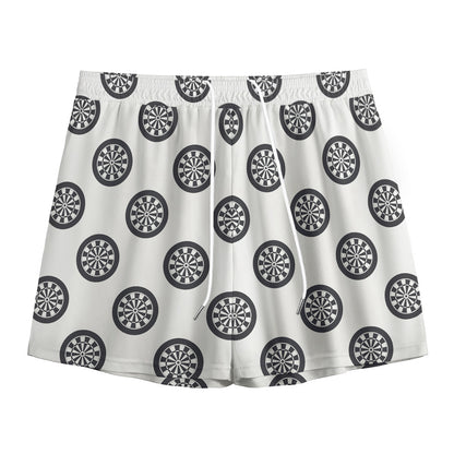 Dartboard Pattern Print Mesh Shorts