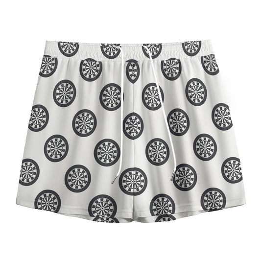 Dartboard Pattern Print Mesh Shorts