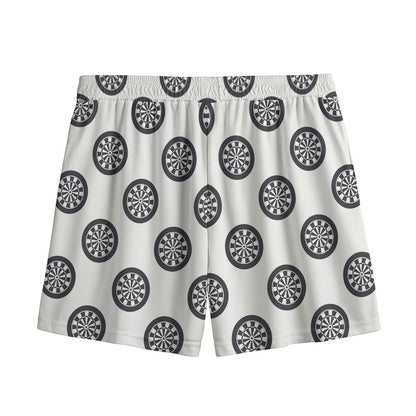 Dartboard Pattern Print Mesh Shorts
