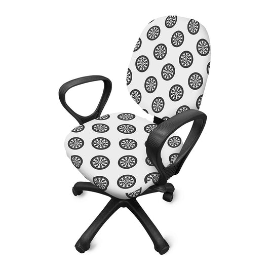 Dartboard Pattern Print Office Chair Cover