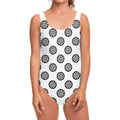 Dartboard Pattern Print One Piece Swimsuit