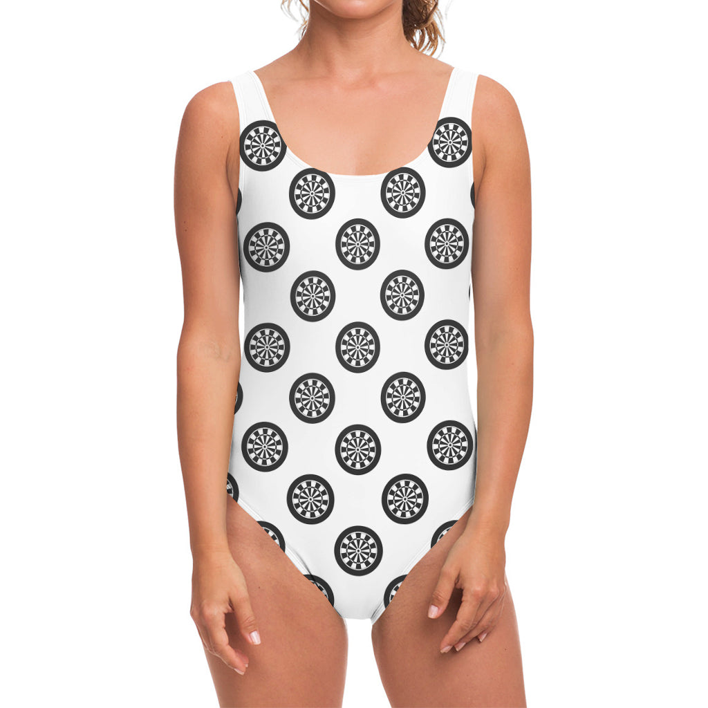 Dartboard Pattern Print One Piece Swimsuit
