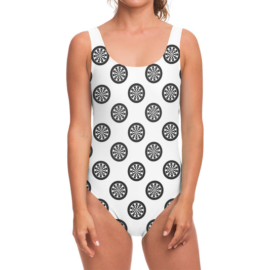 Dartboard Pattern Print One Piece Swimsuit