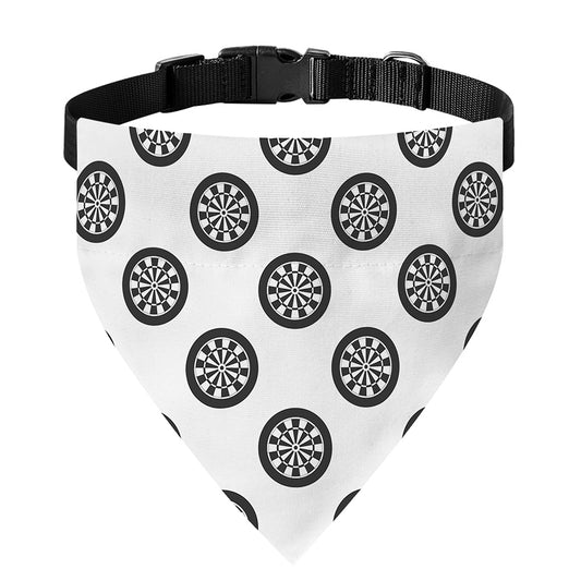 Dartboard Pattern Print Over The Collar Dog Bandana