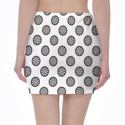 Dartboard Pattern Print Pencil Mini Skirt