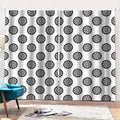 Dartboard Pattern Print Pencil Pleat Curtains