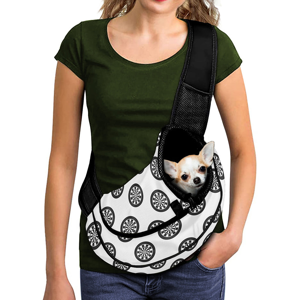 Dartboard Pattern Print Pet Sling Carrier