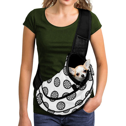 Dartboard Pattern Print Pet Sling Carrier