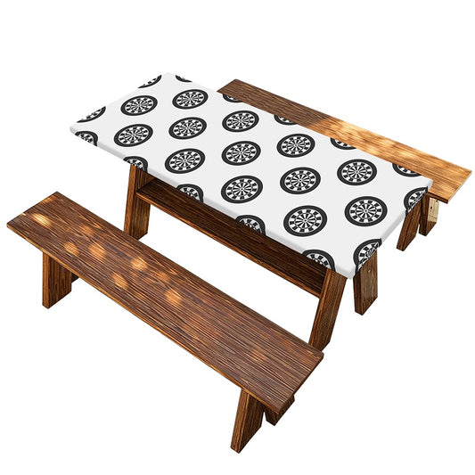 Dartboard Pattern Print Picnic Table Cover