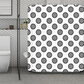 Dartboard Pattern Print Polyester Shower Curtain