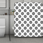 Dartboard Pattern Print Polyester Shower Curtain