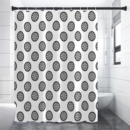 Dartboard Pattern Print Premium Shower Curtain