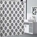 Dartboard Pattern Print Premium Shower Curtain