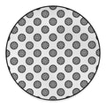 Dartboard Pattern Print Round Floor Mat
