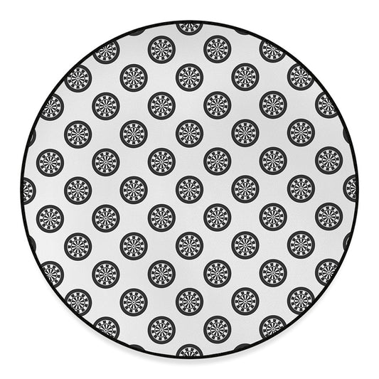 Dartboard Pattern Print Round Floor Mat