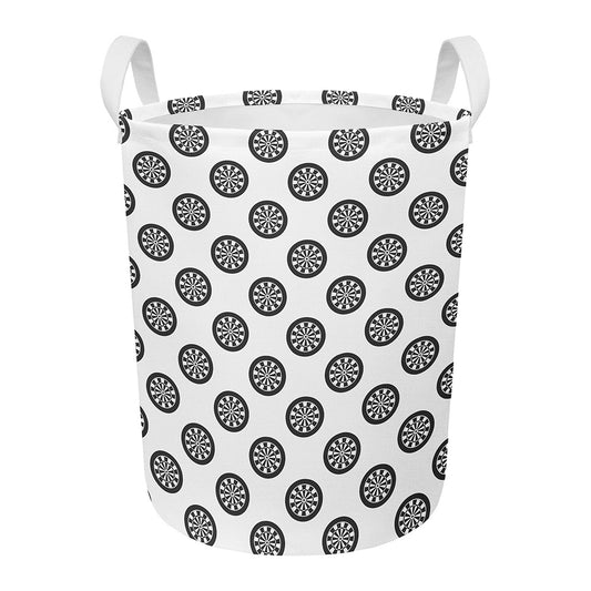 Dartboard Pattern Print Round Laundry Basket