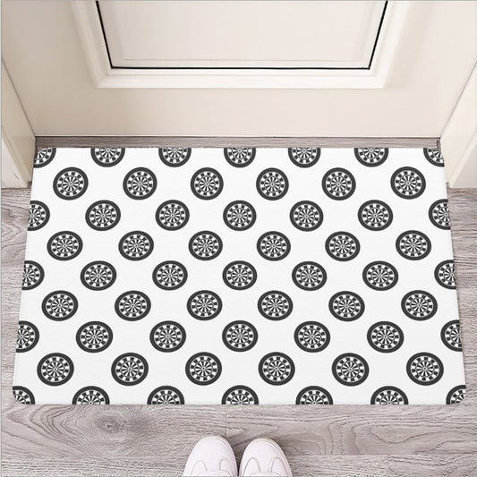 Dartboard Pattern Print Rubber Doormat