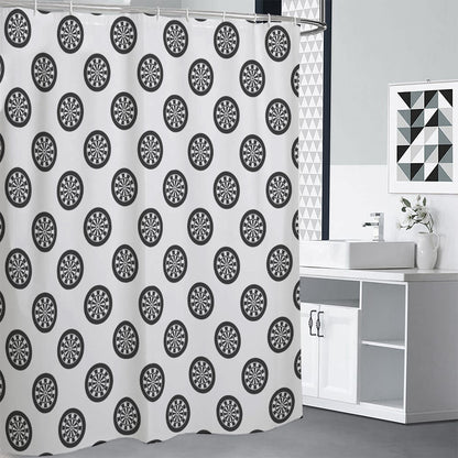 Dartboard Pattern Print Shower Curtain