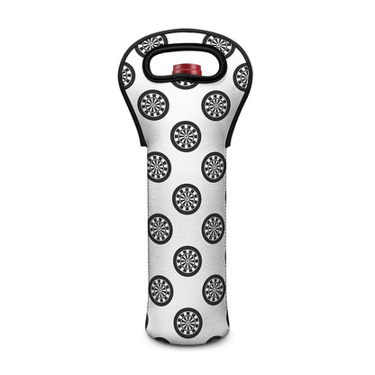 Dartboard Pattern Print Single Neoprene Wine Tote