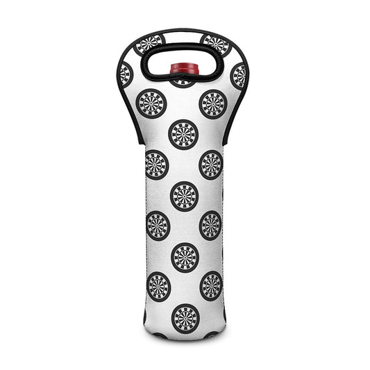 Dartboard Pattern Print Single Neoprene Wine Tote
