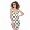 Dartboard Pattern Print Sleeveless Bodycon Dress