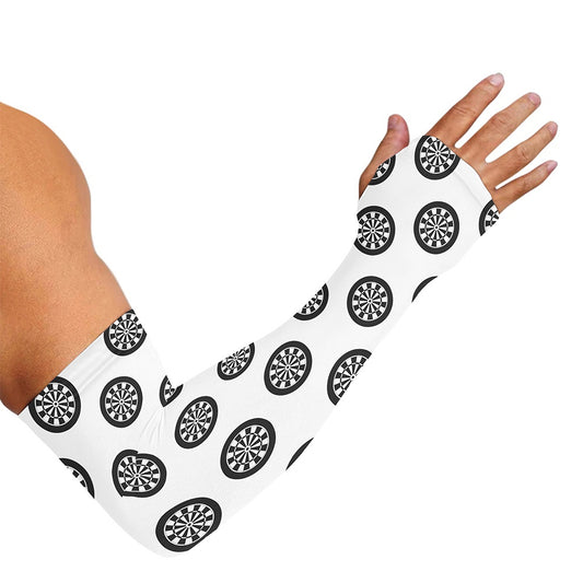 Dartboard Pattern Print Sun Protection Arm Sleeves