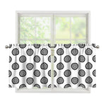 Dartboard Pattern Print Tier Curtains