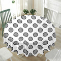 Dartboard Pattern Print Waterproof Round Tablecloth