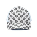Dartboard Pattern Print White Mesh Trucker Hat
