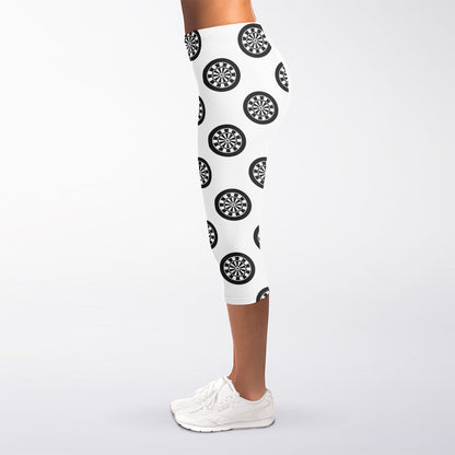Dartboard Pattern Print Women's Capri Leggings