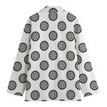 Dartboard Pattern Print Women's Cotton Blazer